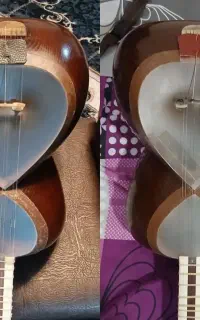 ۲ تار حرفه ای کاسه بزرگ استاد بدیعی۳۰ و آرام۹ ساله