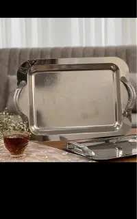 سینی تمام استیل نو و سالم کار نکرده
