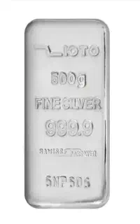 فروش شمش ۵۰۰ گرمی نقره زیوتو عیار ۹۹۹.۹