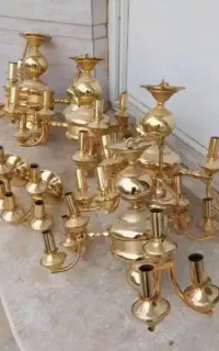 فروش نه خریدار لوستر و ضروف برنجی و مسی