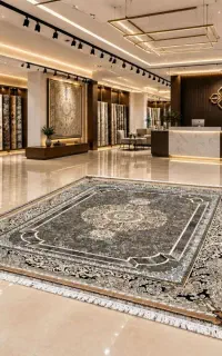 فرش نقره‌ای زیباترین فرش