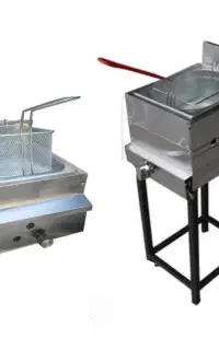 سرخ کن گازی پایه دار و رومیزی تک لگنه نو و آکبند