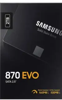 ssd samsung 870 evo 2tbاس اس دی سامسونگ