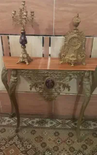 شمعدان وساعت وکنسول برنز دررودان