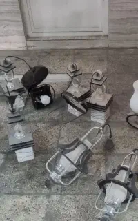 لوستر چوب و فلز