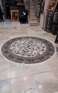 فرش گرد اکرولیک نگارین دایره ۱ در ۱ خوشگل