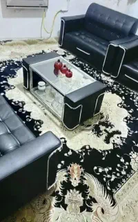 مبل چرم اداری ،گاز،میز ام دی اف،صندلی،فرش