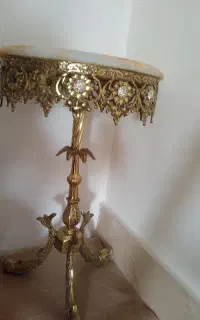 میز تلفن برنز  سنگ‌مرمر