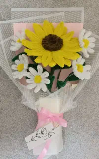 دسته گل با پیپ پاک کن برای روز دختر