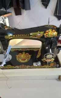چرخ خیاطی دستی سه عدد مارشال گل رز پروانه