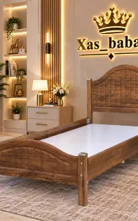 تخت تک نفره شیار آنتیک (صنایع چوبی خاص)