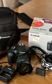 دوربین عکاسی Canon 4000D با لنز 18-55 و لوازم کامل