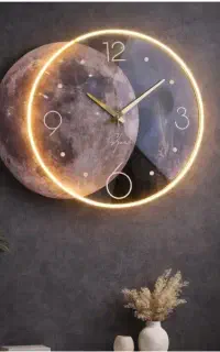 ساعت دیواری طرح ماه سایز ۵۰