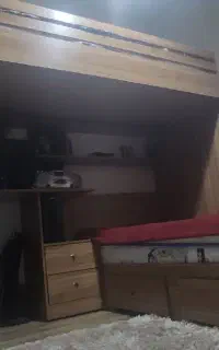تخت خواب دو طبقه شیک و زیبا و کم جا