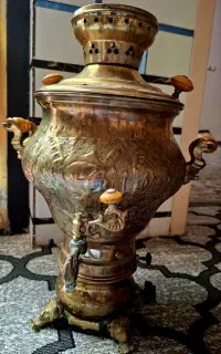 سماور زرد برنج
