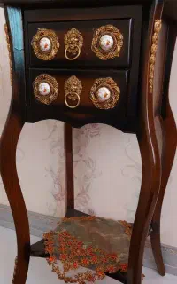 میز تلفن چوبی