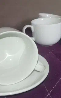 فنجان و زیر فنجانی چینی  چای خوری تکی و کلی