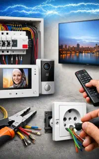 برقکار، برقراری ساختمان نصب و تعمیرآیفون و کولر