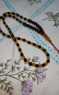 تسبیح حدید سیاه و سنگ شرف شمس