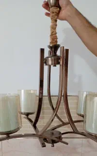 یک جفت لوستر چهار شاخه