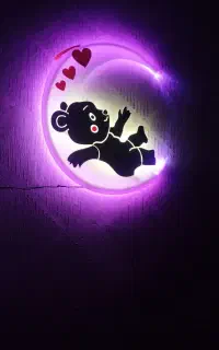 کادو بالبینگ چهره آباژور سه بعدی چراغ خواب