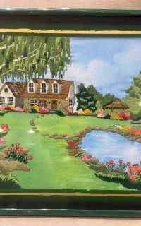 ۴عدد تابلو گلدوزی کار دست