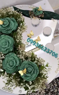 سینی حنا،دسته گل،تزیین اتاق خواب