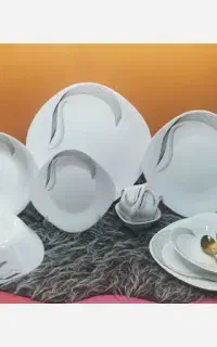 دو دست سرویس آرکوپال مربعی طرح شمل مشکی
