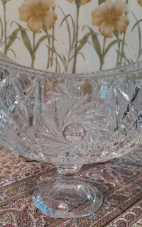 کشکول پایه دار کریستال خورشیدی بوهمیا