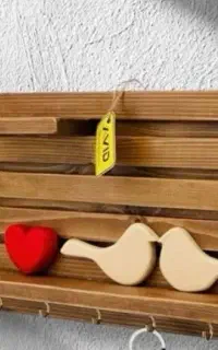 ساخت جاکلیدی .سینی.تزیینات نردبان چوبی