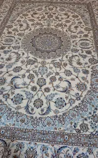 فرش ۱۲ متری نائین ابریشم عتیقه