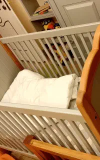 تخت چوبی کودک و تشک 90در 120 همراه تشک