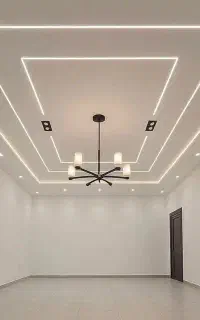 کناف پی وی سی pvc تایل لاین نوری مگنتی پارتیشن