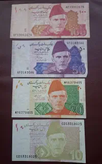 ست ۴ عددی اسکناس روپیه پاکستان