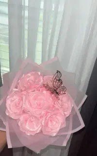 دسته گل روبانی