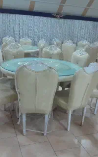 میز و صندلی فلزی مکث دست دوم تالار تالاری