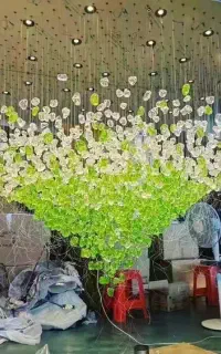 لوستر کریستالی دست ساز مدل شهاب سنگ،قلوه سنگ