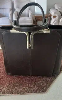 کیف چرم قهوه ای سوخته