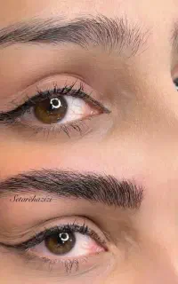آرایش دائم قرینه سازی ابرو تکنیک مویی