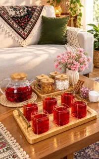 استکان ، پارچ و لیوان و قندان پیرکس اصلی