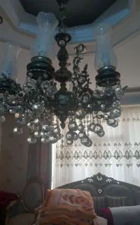 فروش خریدار  لوستر و آیینه شمعدان برنجی برنزی
