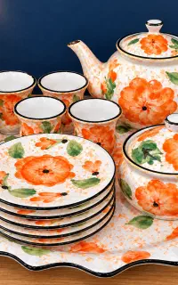 ظروف چینی رنگ‌ ثابت