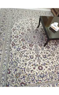 فرش ۹متری کرم کاشان