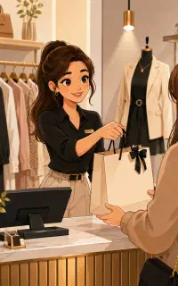 فروشنده لباس برای بوتیک و لباس فروشی