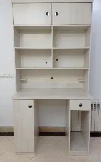 کتابخانه و میز کامپیوتر دوتیکه
