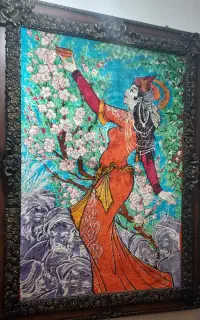 تابلو طرح مخمل با قاب بزرگ ۱۸۰در ۱۳۰