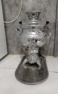سماور گازی و کتری و قوری استیل