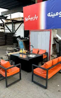 مبلمان و آتشدان فضای باز