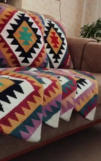گلیم پادری کوسن کاور دستمال کاغذی سنتی دستباف