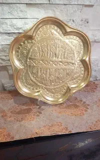 سینی قلم زنی برنجی ۶ قل